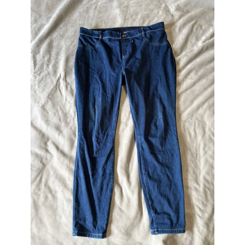 Time and Tru Womens XXL 20 Dark Wash High Rise Pull On Denim Jeggings Skinny